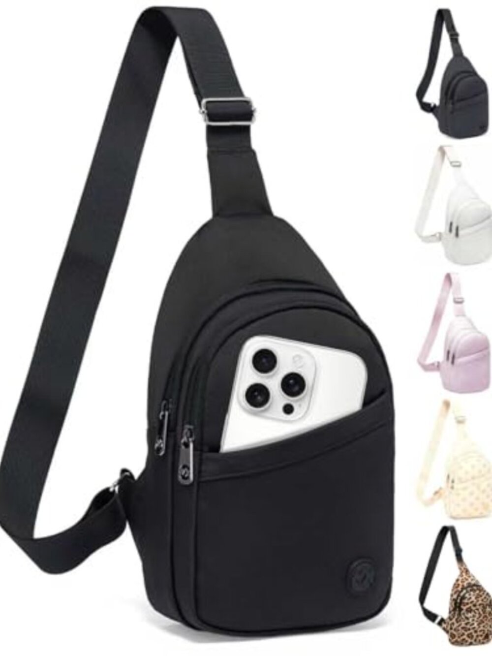 MAXTOP Crossbody Sling Bag Lightweight Polyester Fanny Pack Travel